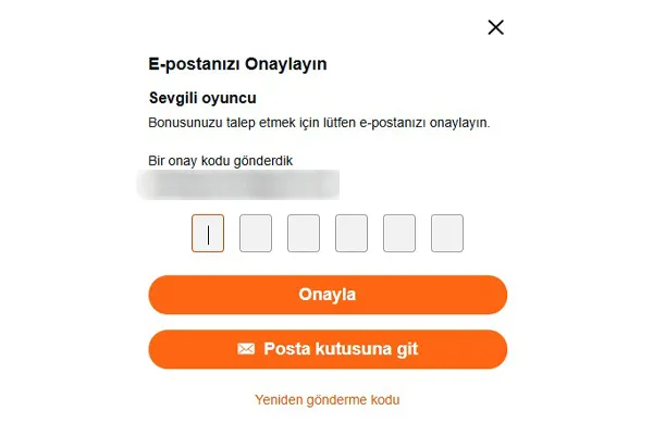 Adım 2: e-posta doğrulaması
